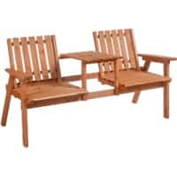 OutSunny Garden Bench Fir Orange 700 x 830 mm Set of 2