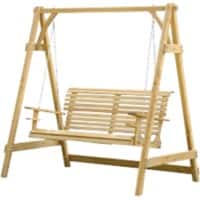 OutSunny Swing Bench Larch Wood Brown 1,250 x 1,850 mm