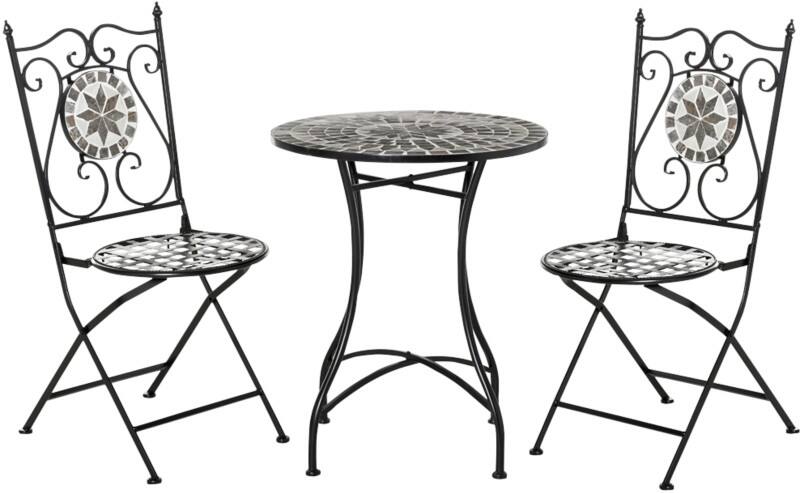 OutSunny Garden Coffee Set Grey 600 x 710 mm