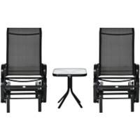 OutSunny Gliding Chair Set Black 720 x 1,050 mm