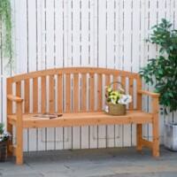 OutSunny Garden Bench Fir Wood Orange 500 x 850 mm
