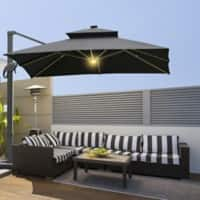 OutSunny Patio Offset Umbrellar Grey