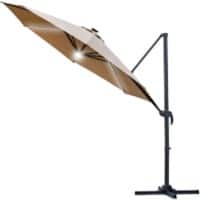 OutSunny Patio Offset Umbrellar Brown