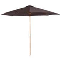 OutSunny Patio Umbrella Bamboo Brown