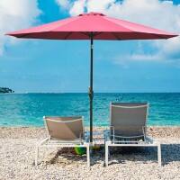 OutSunny Patio Umbrella Steel, Polyester Red