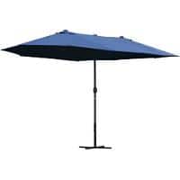 OutSunny Double-Sided Umbrella Blue 4.6 m