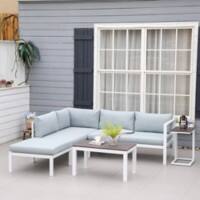 OutSunny Garden Sofa Set White 750 x 675 mm