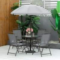 OutSunny Patio Dining Set Grey 640 x 900 mm