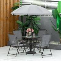 OutSunny Patio Dining Set Grey 640 x 900 mm