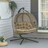 OutSunny Swing Chair Steel, Texteline, Polyester, PP Cotton Brown 1,260 x 1,720 mm