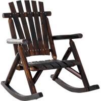 OutSunny Fir Wood Rocking Chair Brown