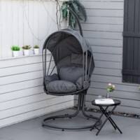 OutSunny Swing Chair Steel, Polyester, PP Cotton Grey 1,000 x 1,950 mm