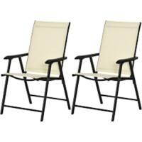 OutSunny Garden Dining Chair Set Beige 640 x 940 mm