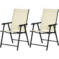 OutSunny Garden Dining Chair Set Beige 640 x 940 mm