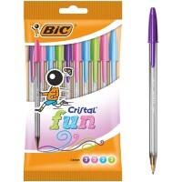 BIC Ballpoint Pen Assorted Broad 0.6 mm Pack of 10