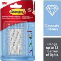 Command Adhesive Strips Transparent 13 mm (W) x 0.006 m (L) Plastic 17026CLR Pack of 20