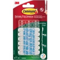 Command Adhesive Strips Transparent Plastic 17026H-AW Pack of 20