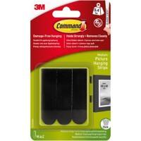 Command Adhesive Strips Black 17201BLK Pack of 4