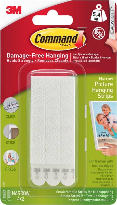 Command Adhesive Strips White 17207 Pack of 4