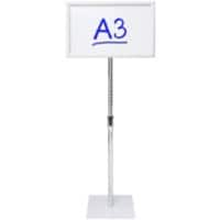 Viking Display Stand A3 Aluminium, Melamine Silver