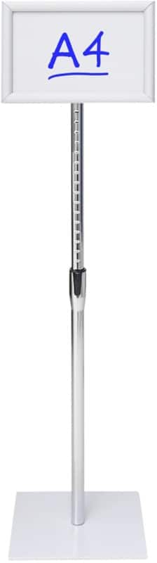 Viking Display Stand A4 Aluminium, Melamine Silver Basic