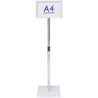 Viking Display Stand A4 Aluminium, Melamine Silver