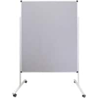 Viking Facilitation Board Felt 1,200 (W) x 18 (D) x 1,500 (H) mm Grey, Silver