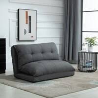 HOMCOM Foldable Lazy Sofa Bed Adjustable Floor Chair, Reading & Playing, Living Room