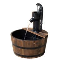 Outsunny Water Pump Fountain, φ44 x 59H cm-Wood Beown