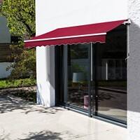 Outsunny 3.5M x 2.5M Manual Awning Canopy Retractable Sun Shade Shelter for Garden Patio