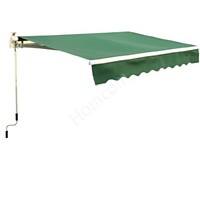 Outsunny Manual Retractable Awning, size (4m x3m)-Green