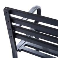 OutSunny Garden Bench 2 Seat 1,270 x 620 x 820 mm Metal Black
