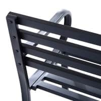 Outsunny Outdoor Garden Bench, Steel-Black