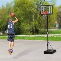 HOMCOM Steel Height Adjustable Basketball Hoop