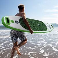 HOMCOM Inflatable Paddle Board Plastic Multi-Layer Shell Non-Slip Panel w/ Paddle Bag