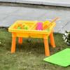 HOMCOM Sand and Water Table 16 pcs Beach Toy Set 2 in 1 Outdoor Activities Playset