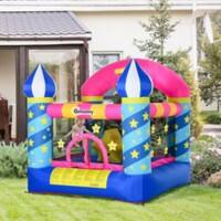 Outsunny Bounce Castle Inflatable Trampoline Slide for Kids w/ inflator 3.5 x 2.5 x 2.7m