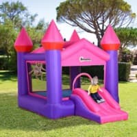 Outsunny Kids Bounce Castle Inflatable Trampoline Slide Pool Basket 3 x 2.75 x 2.1m