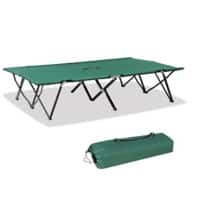 OutSunny Folding Camping Bed Cot A20-030BU Green 193x125x40 cm 125 (W) x 125 (D) x 40 (H) cm Water Resistant