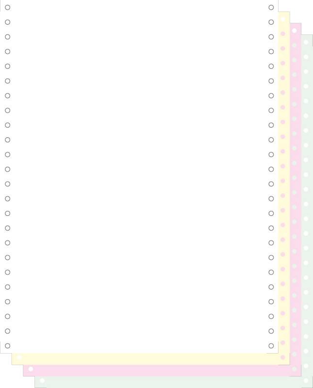 Exacompta Computer Paper 62424E Special format 56/53/53/57 gsm Green, Pink, White, Yellow Pack of 500