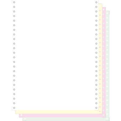 Exacompta Computer Paper 62424E 24 cm x 12" 56/53/53/57 g/m² Green, Pink, White, Yellow Pack of 500