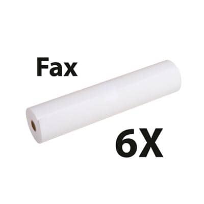 Exacompta 40924E Roll Fax 55 gsm 216 x 50 x 12 mm White Pack of 6