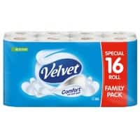 Velvet Velvet Toilet Paper 2 Ply 7251116 16 Rolls of 200 Sheets