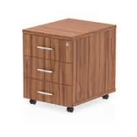 Impulse Mobile Pedestal 3 Drawer Walnut