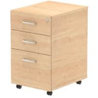 Impulse Under Desk Pedestal 3 Drawer Maple