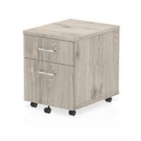 Impulse Mobile Pedestal 2 Drawer Grey Oak