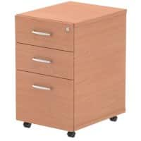 Impulse Under Desk Pedestal 3 Drawer Beech