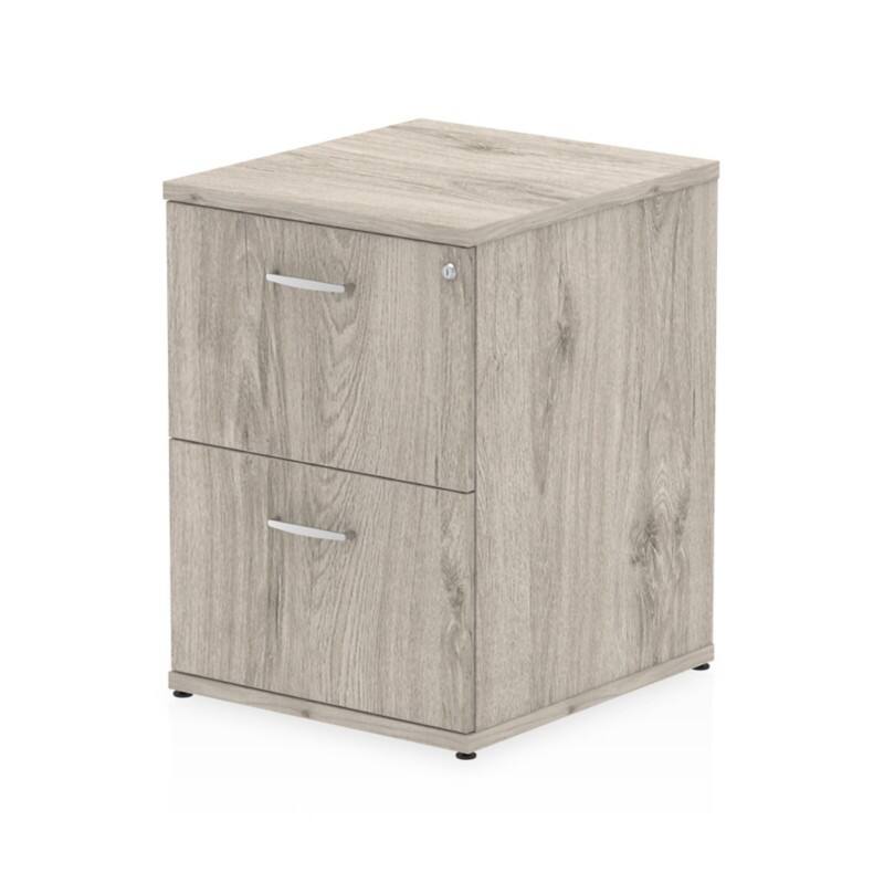 Impulse Filing Cabinet 2 Drawer Grey Oak