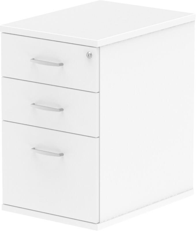 Impulse 600 Desk High Pedestal 3 Drawer White 430 x 600 x 730 mm
