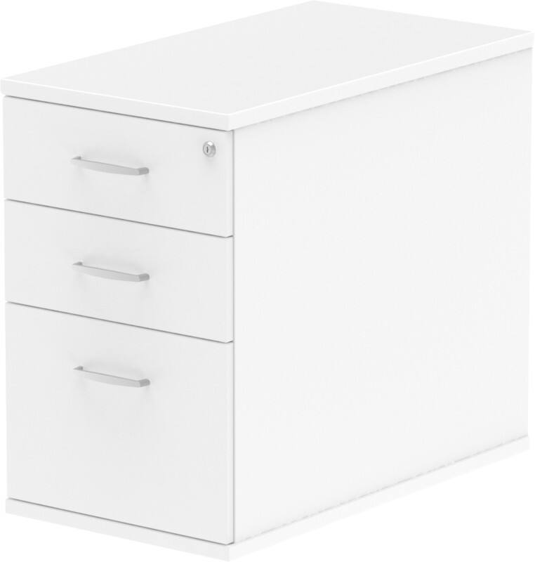 Impulse 800 Desk High Pedestal 3 Drawer White 430 x 800 x 730 mm